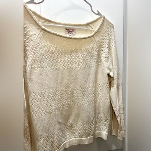 Original Penguin Eyelet Cream colored Sweater | Sz Small